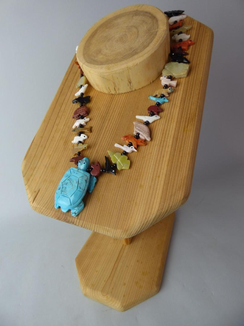 American Indian Carved Stone Fetish Necklace (1 of 9)