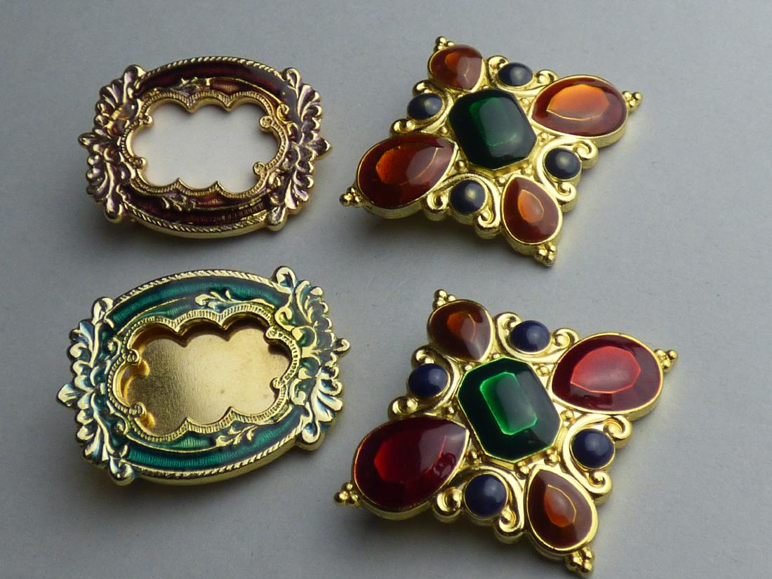 Two Jay Strongwater Enameled Scarf Slides (1 of 12)