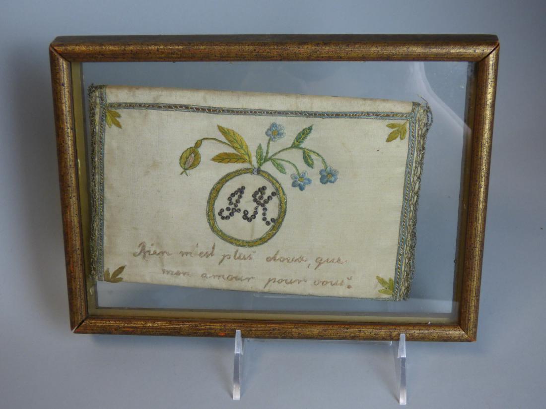 Antique French Embroidered Silk Purse (1 of 8)