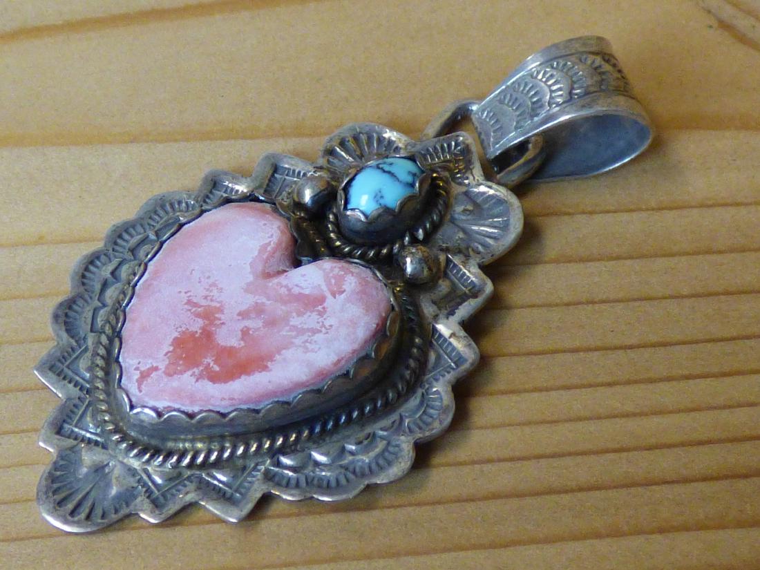 Native American Sterling Heart-Form Pendant (1 of 4)