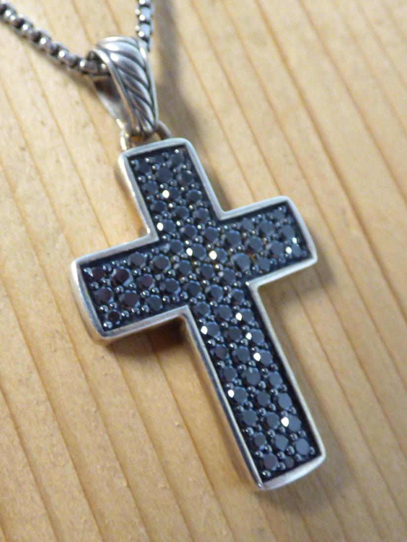 David Yurman Black Diamond & Sterling Pendant (1 of 9)