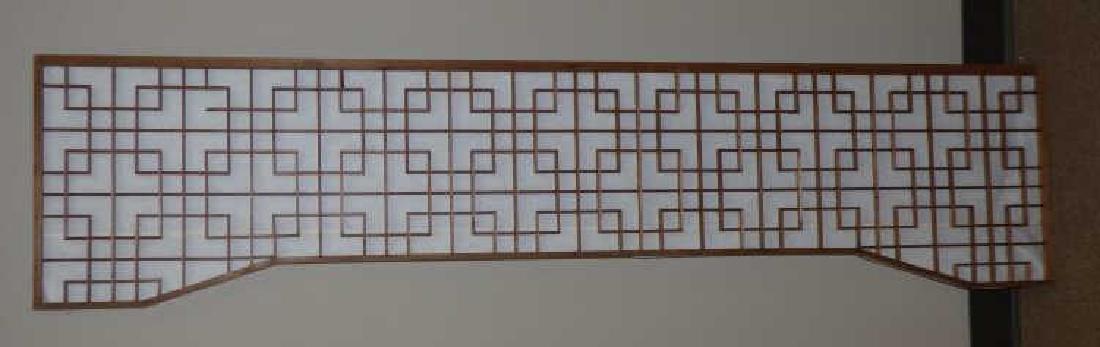 Japanese Carved Wood Transom Panel: Japanese Papered Door Surround Size: 15 1/2" H x 67 1/4" L x 1/2" W
