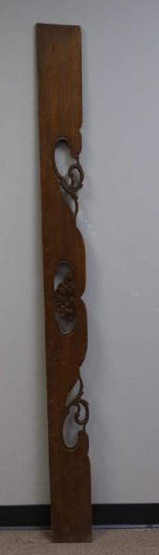 Large Japanese Ranma Transom Panel: Large Japanese Ramma Transom Panel Size: 74" H x 6" L x 3/4" W
