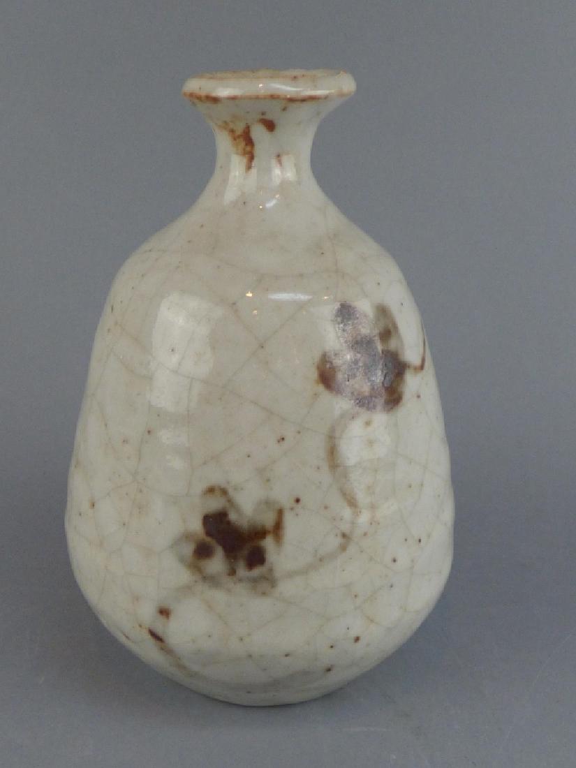 Shino Ware Bottle: 7.5" H