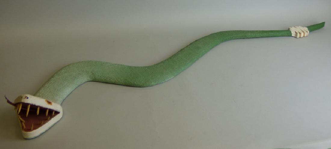 JIM DAVILA - Carved Wood Snake: Size : 43" L made in 1982.