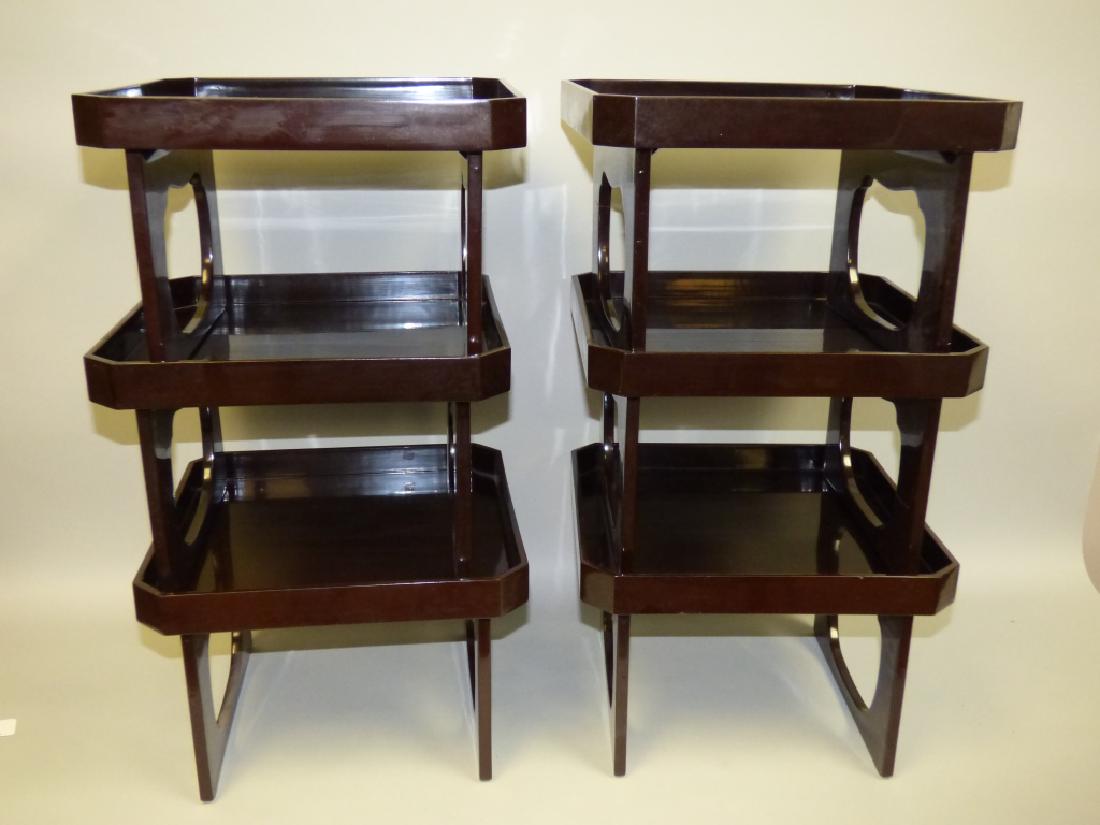 Lot of 6 Lacquer Trays: Size : 9" H x 13" L x 13" W