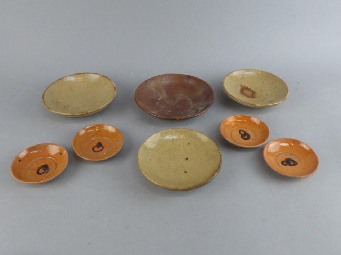 8 Pieces Pottery Small Dishes: 4.75" Dia