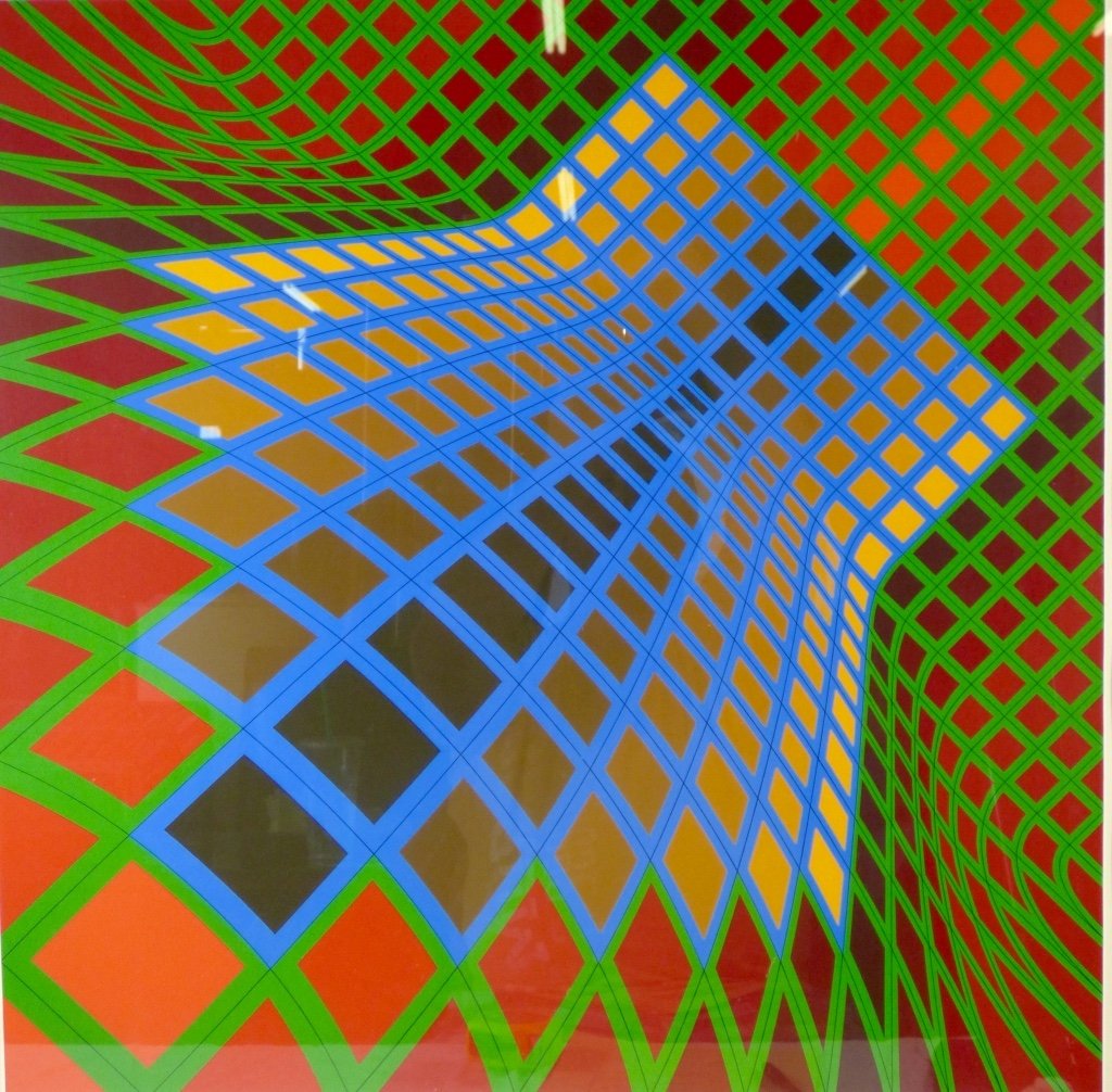 VICTOR VASARELY (French/Hungarian, 1906-1997): Optical Colors Serigraph Ed. # 184/250 Signed and numbered Size: 32" x 34" (frame dimensions), 27" x 253/4" (sight) Provenance: Property from the Collection of Dr. J. Marty Barrasch, Houston, Texas