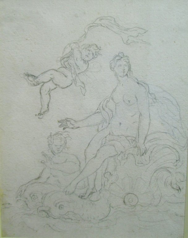 CIRCLE OF GIOVANNI BATTISTA CIPRIANI: (Italian, 1727-1785) Figural Study Pencil on paper Size: