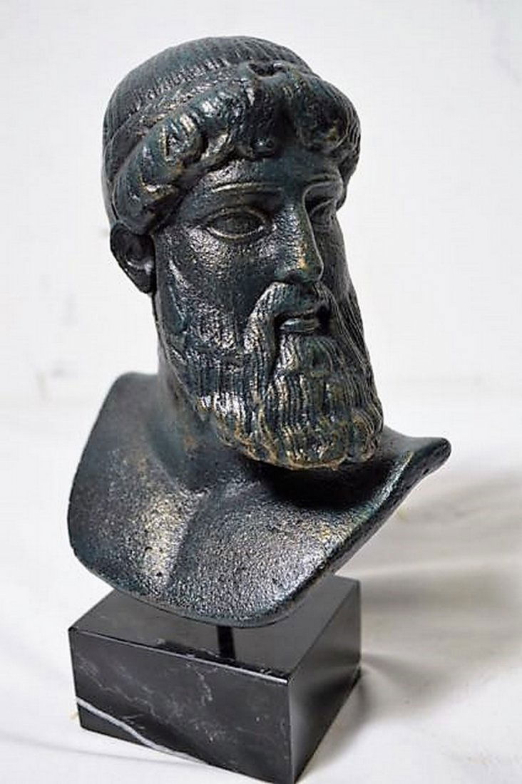 Roman Male Bust on Marble Base (1 of 1)