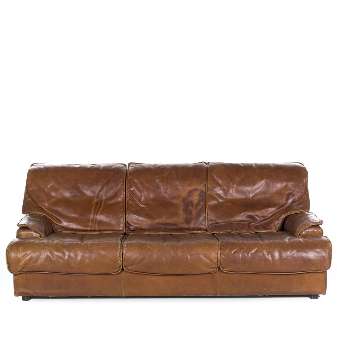 Saporiti Style Leather Sofa (1 of 2)