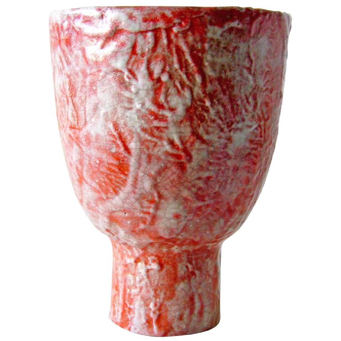 Raymor Textured Glazed Vase: Textured glazed vase by Raymor, Italy 1950s.