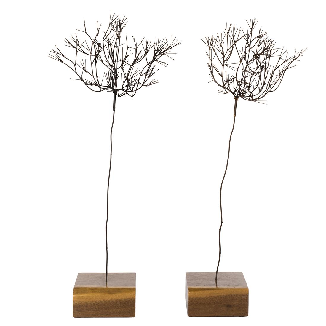 Mid-Century Metal Tree Sculptures (2) (1 of 4)