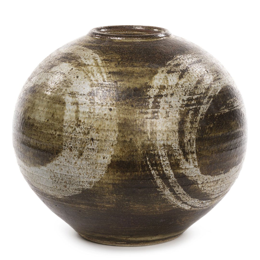 Signed Stoneware Pot (1 of 4)