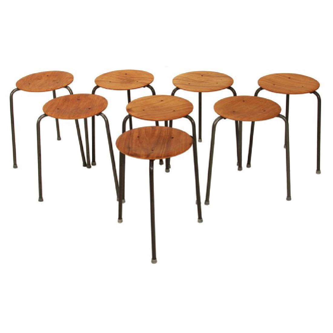 Molded Teak Plywood Stools (7) (1 of 4)