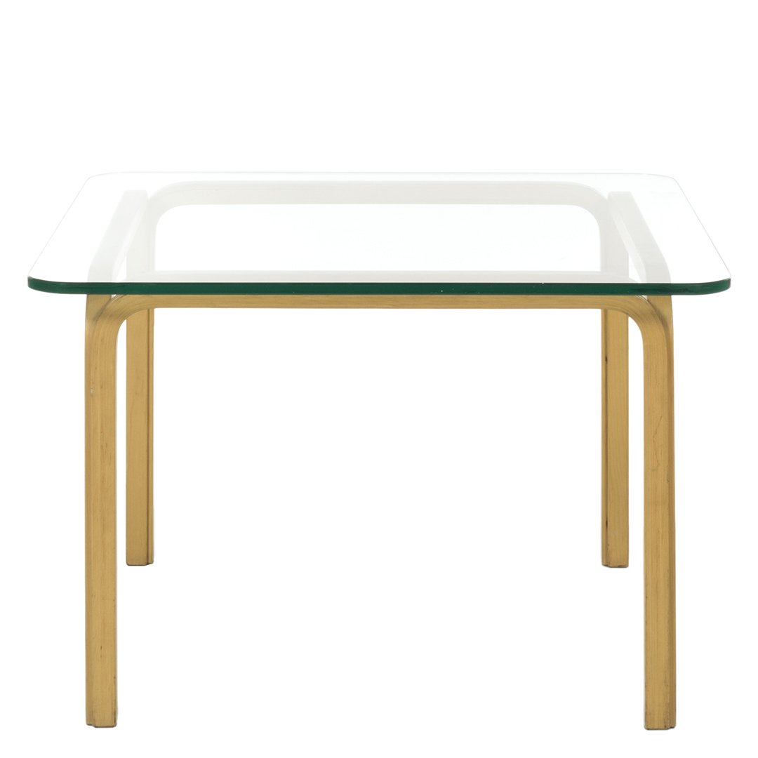 Alvar Aalto Cocktail Table: Cocktail table by Alvar Aalto, Finland 1950s. 18" H x 27" Square.