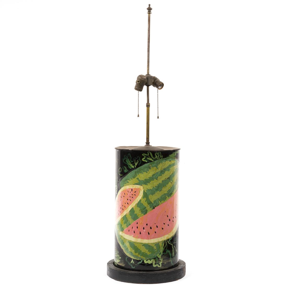 Folk Art Reverse Painted Lamp (1 of 3)