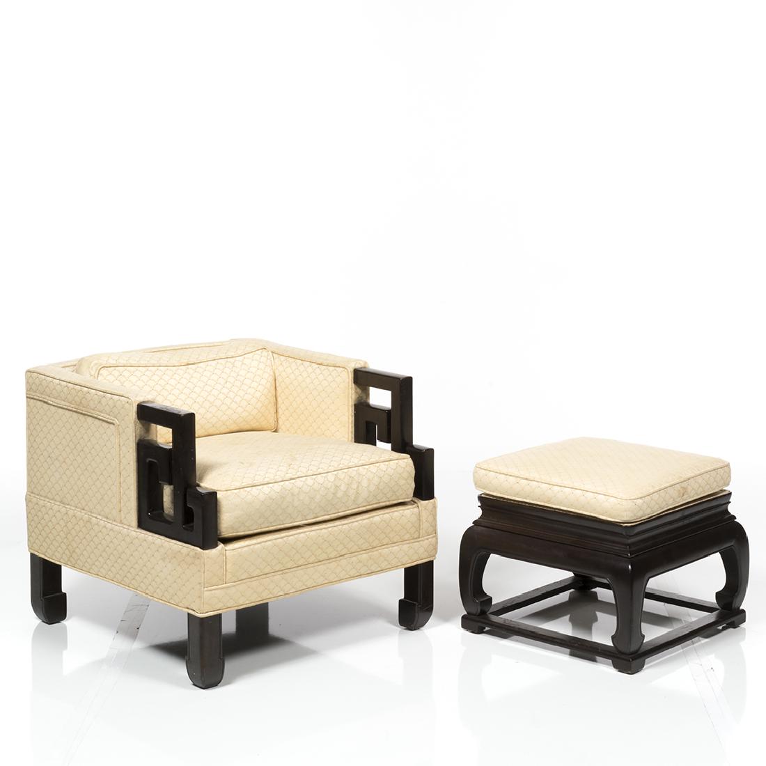 Michael Taylor Far East Chair and Ottoman (1 of 5)