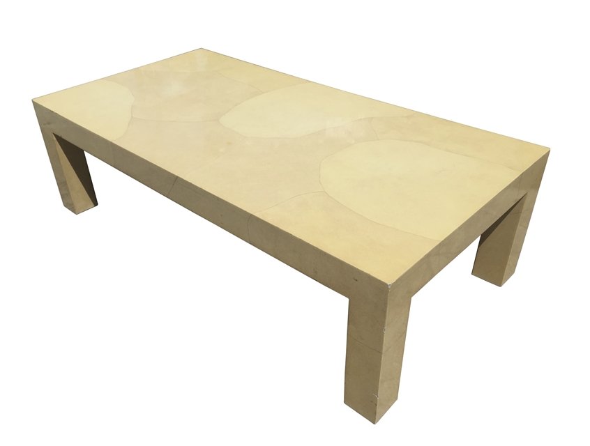Karl Springer Style Parchment Coffee Table (1 of 4)