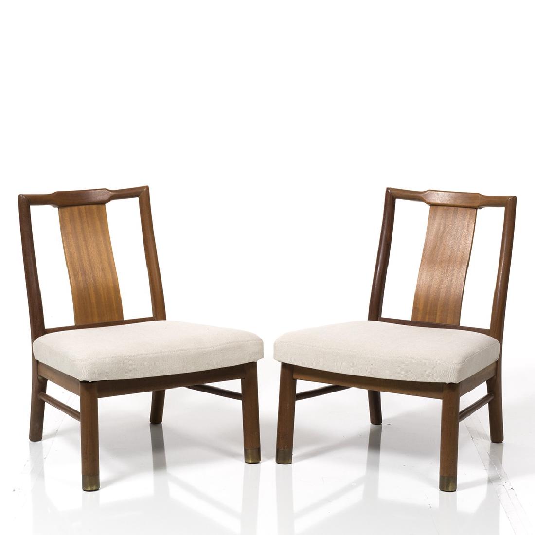Petite Walnut Slipper Chairs (2) (1 of 3)
