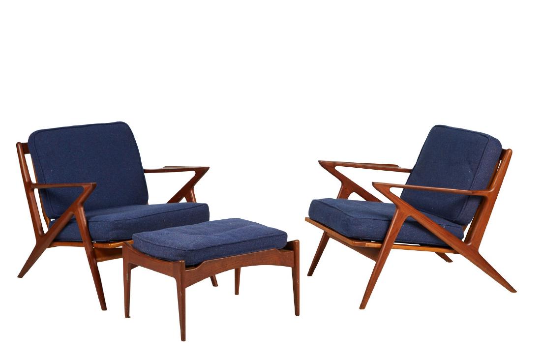 Poul Jensen Z Chairs and ottoman (3) (1 of 5)