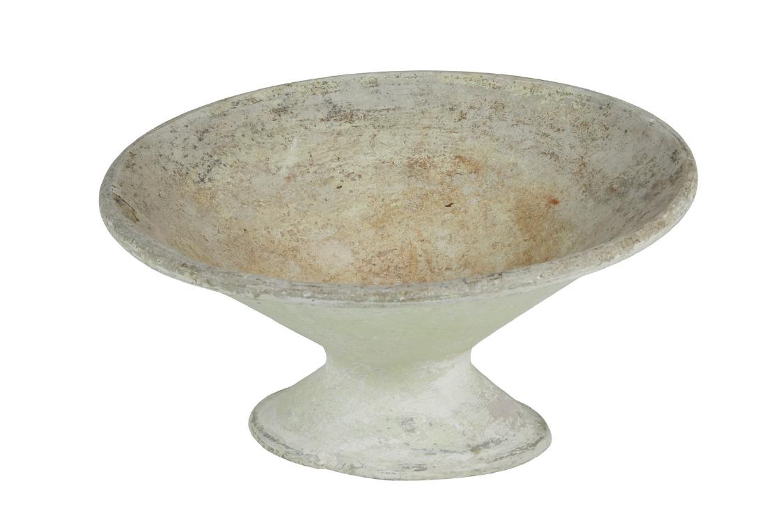 Willy Guhl Off Kilter Planter: Molded fiber planter by Willy Guhl, France 1950s. 14" H x 25" D.