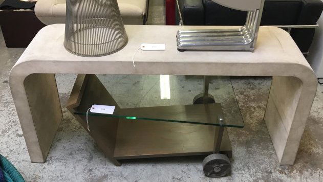 Suede Console Table (1 of 2)