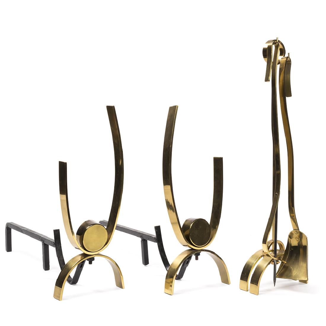 Donald Deskey Andirons and Fireplace Tools (1 of 8)