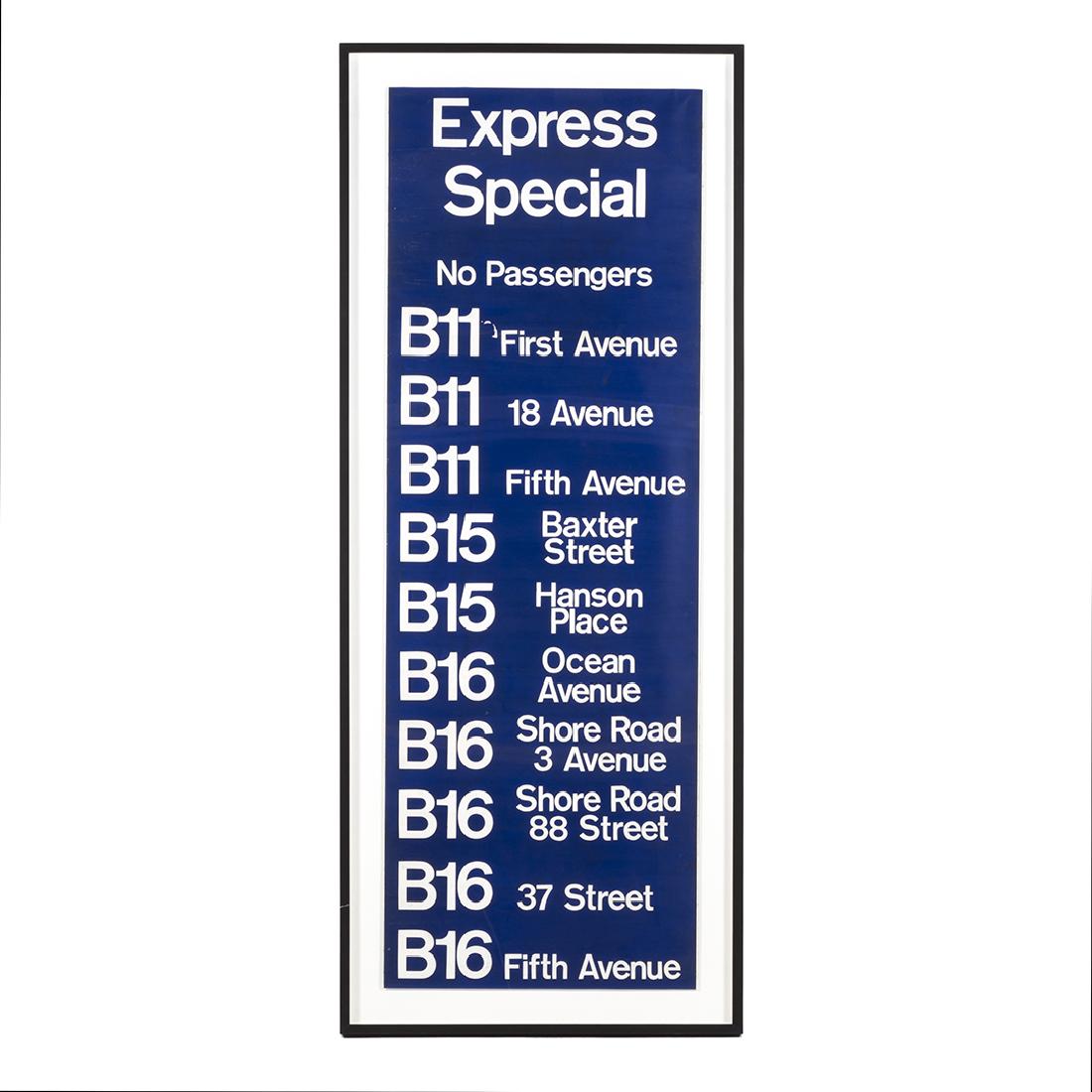 "Express Special" Brooklyn Bus Sign (1 of 2)