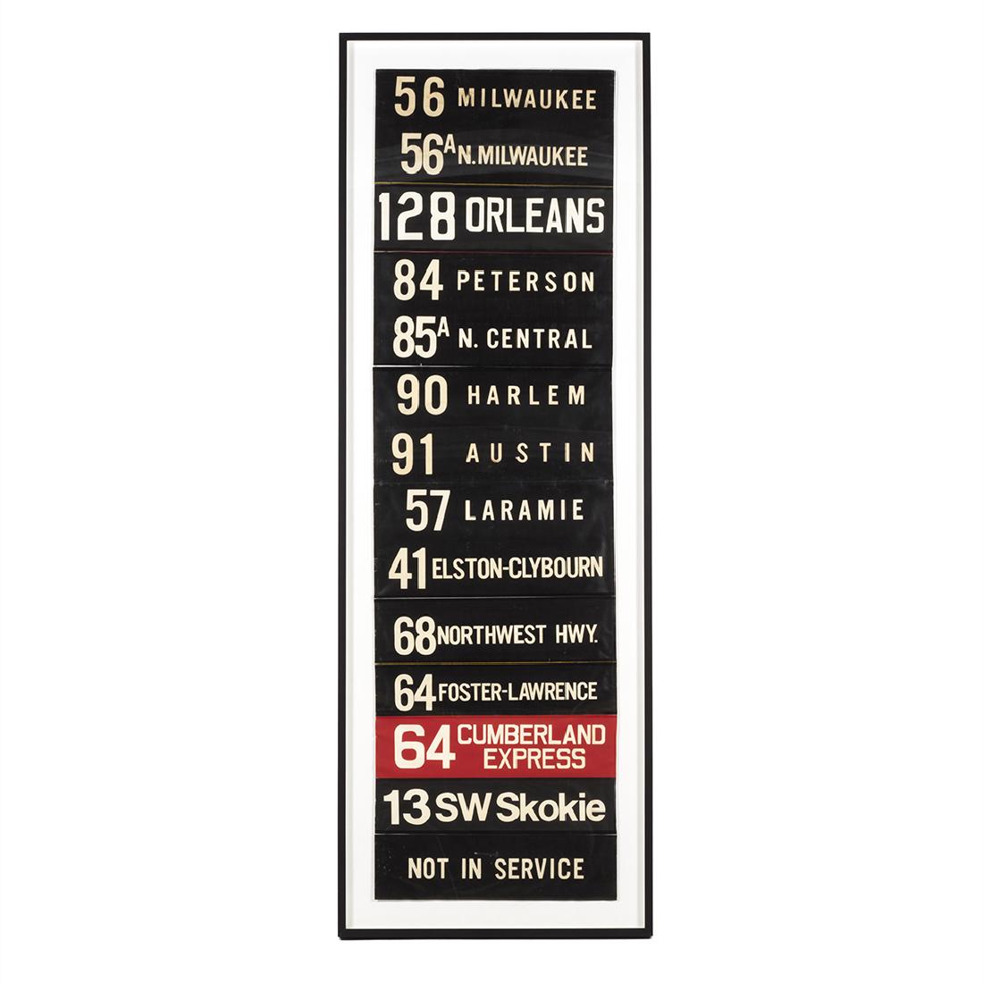 "Cumberland Express" Chicago Bus Sign (1 of 2)