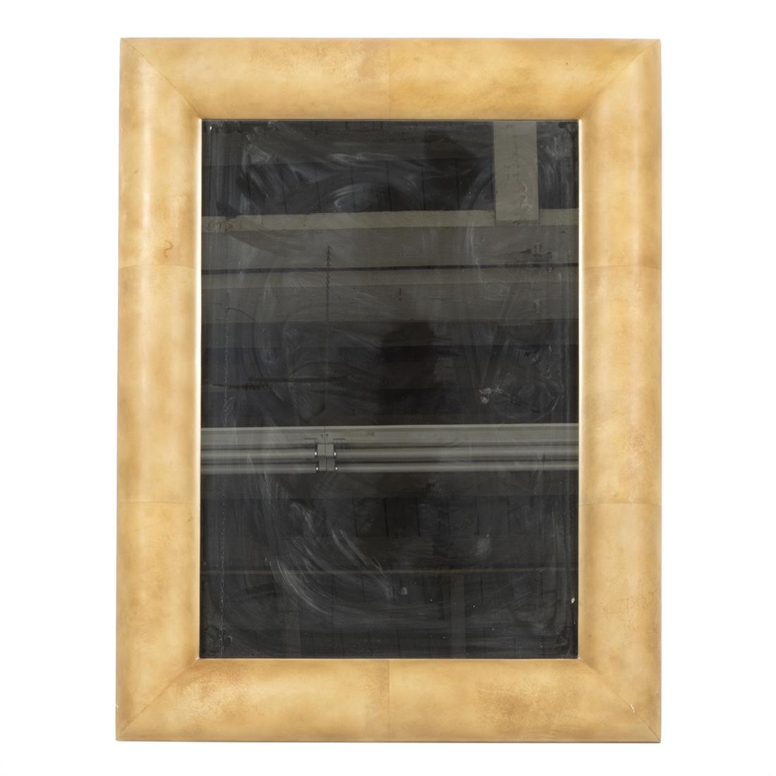 Karl Springer Style Goatskin Mirror (1 of 2)