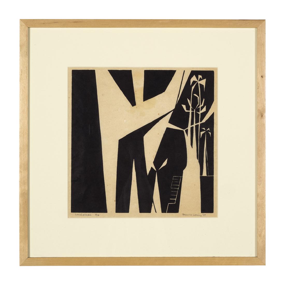 Samella Lewis Landscape Linocut (1 of 3)