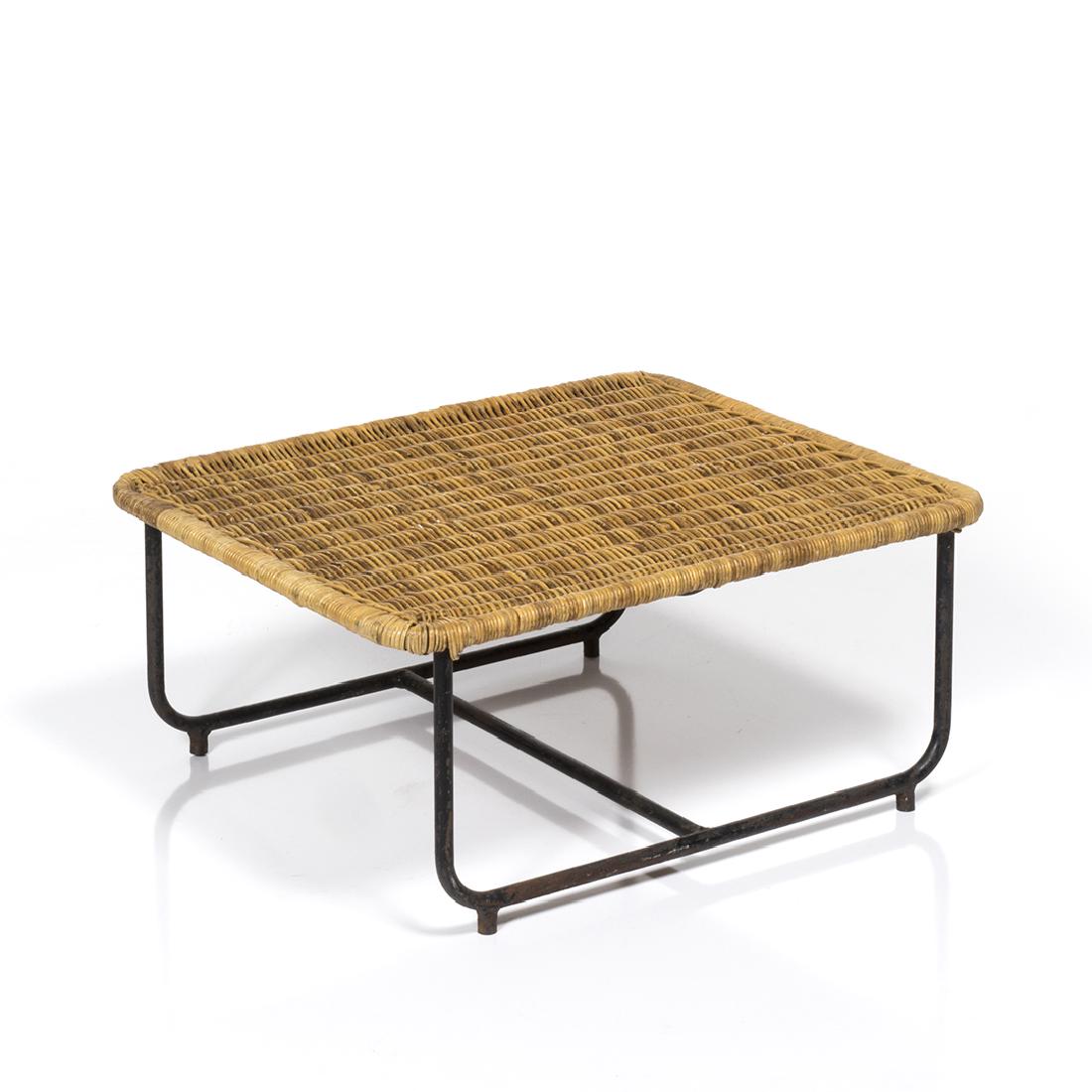 Rattan and Iron Low Table (1 of 5)