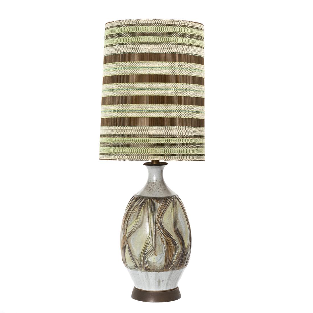 Joel Edwards and Maria Kipp Stoneware Lamp and Shade (1 of 2)