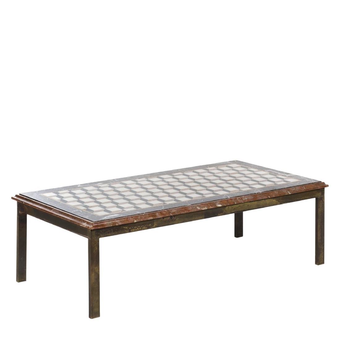 Marble and Brass Framed Coffee Table (1 of 6)