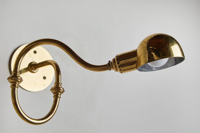 Luigi Caccia Dominioni LP15 Tromba Sconce: LP15 Tromba Sconce by Luigi Caccia Dominioni for Azucena, Italy 1960s. 8" H x 4" W x up to 22" D.