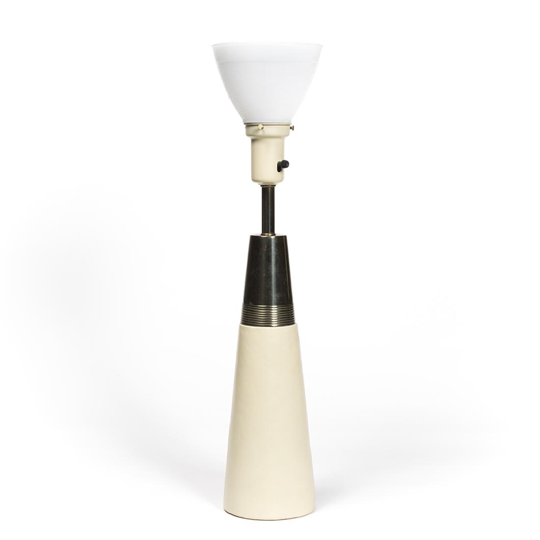 Paul McCobb Style Leather Table Lamp (1 of 2)