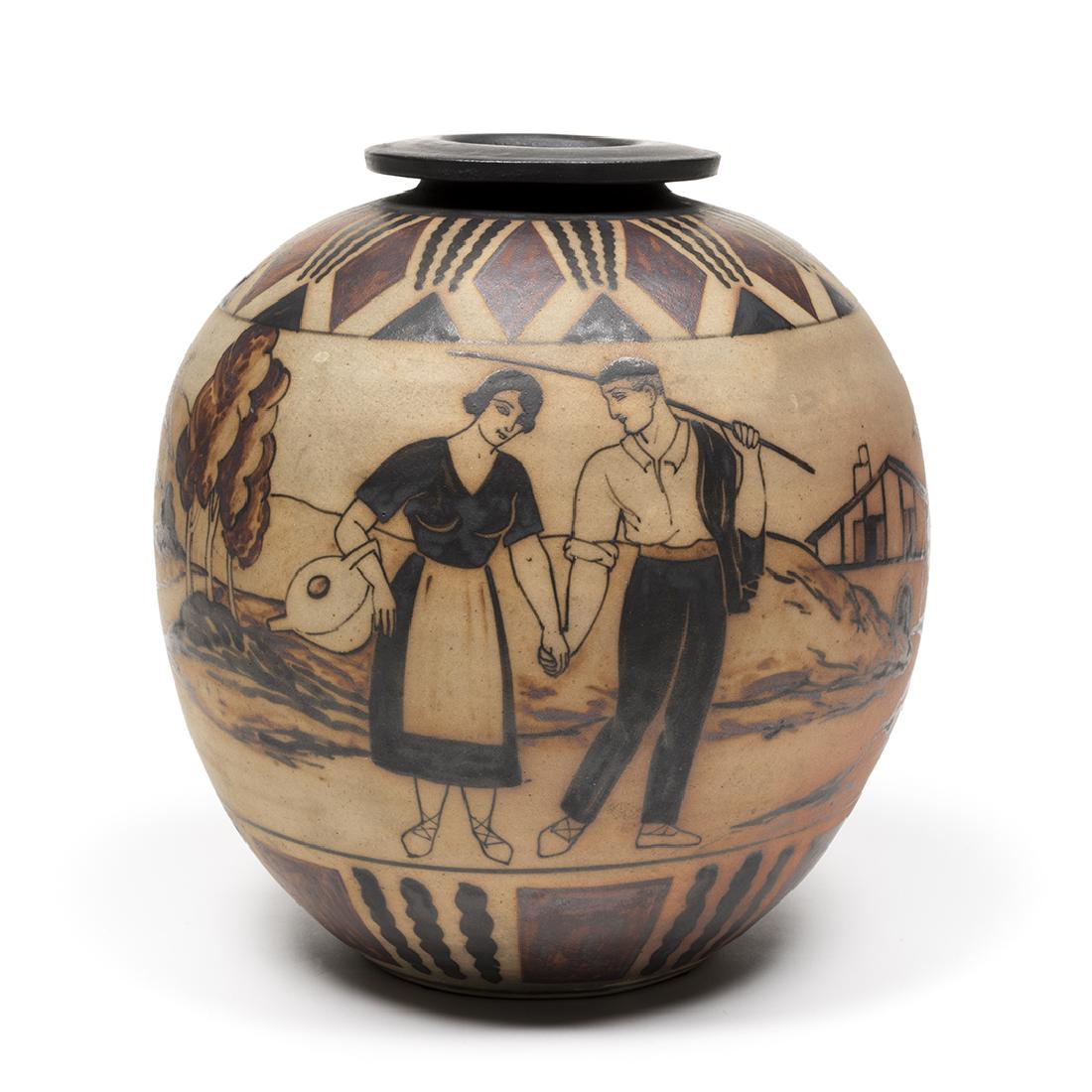 French Art Deco Ceramic Vase (1 of 4)