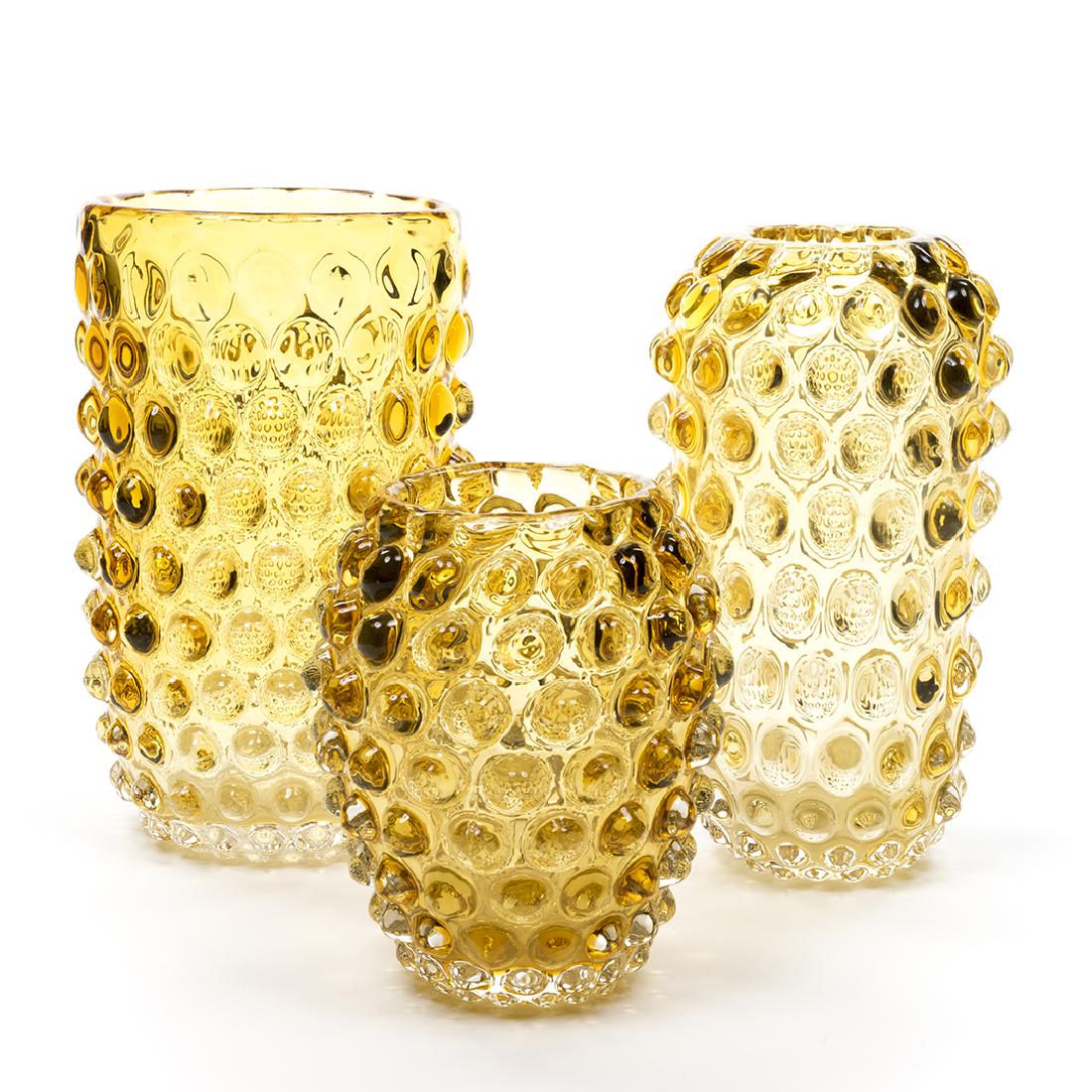 Murano Glass Amber Vases (3) (1 of 6)
