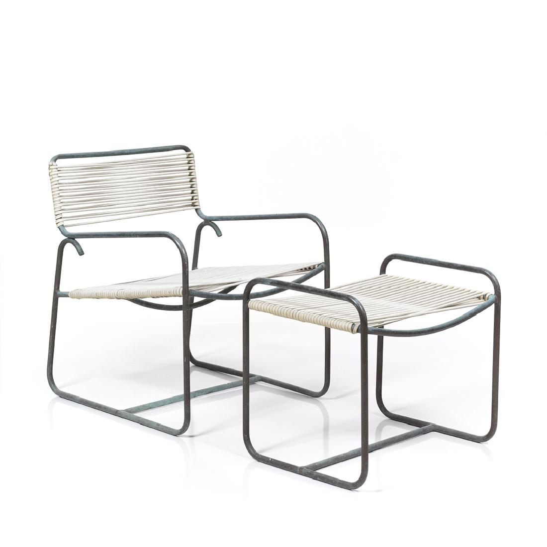 Walter Lamb Chair and Ottoman (1 of 3)