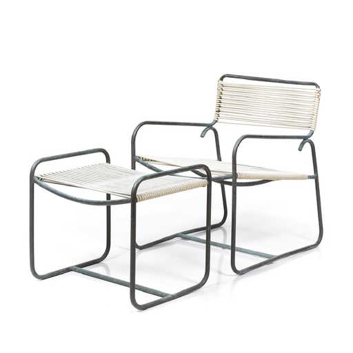 Walter Lamb Chair And Ottoman