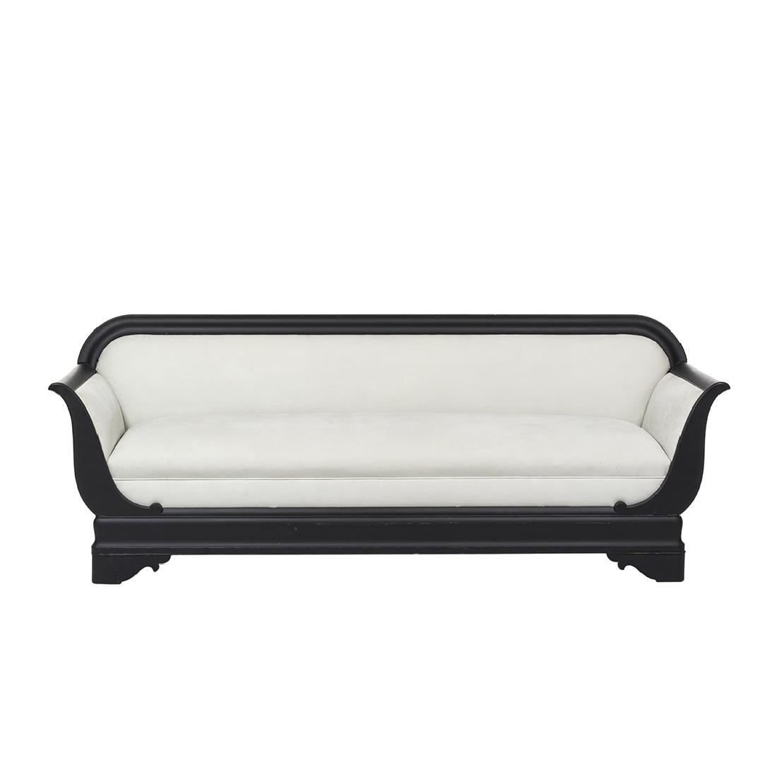 Empire Sofa: Sculptural empire style sofa, 1920s.