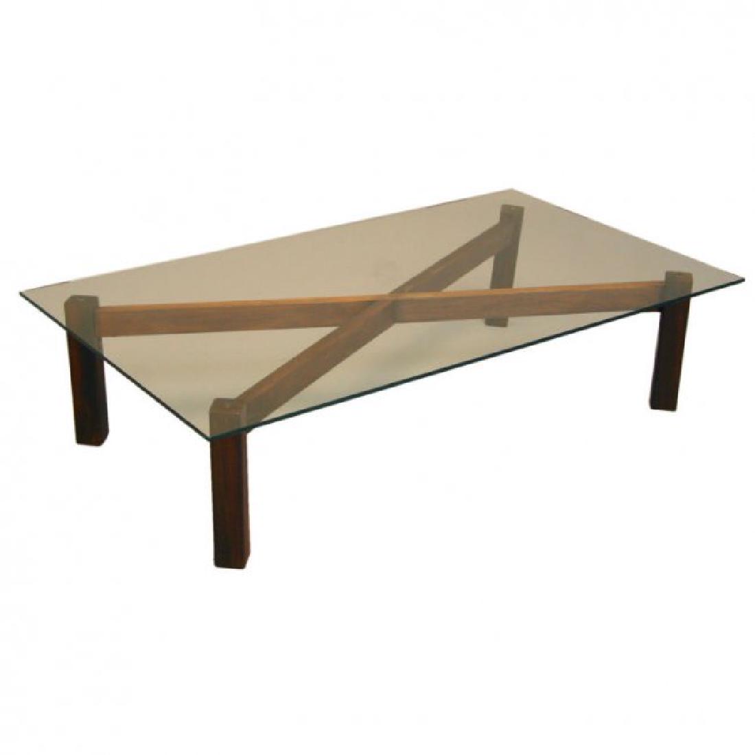 Brazilian Rosewood X-base Coffee Table (1 of 7)