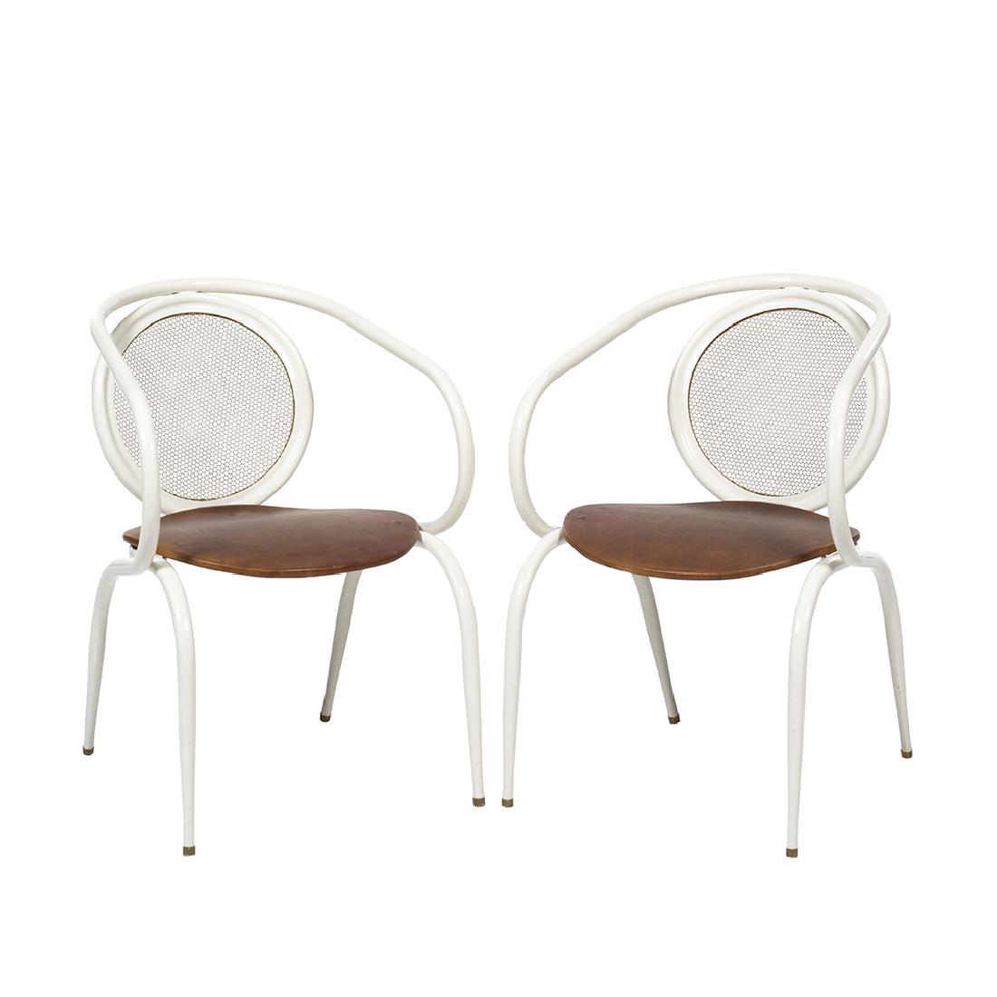 Tubular Framed Leather Armchairs (2) (1 of 5)