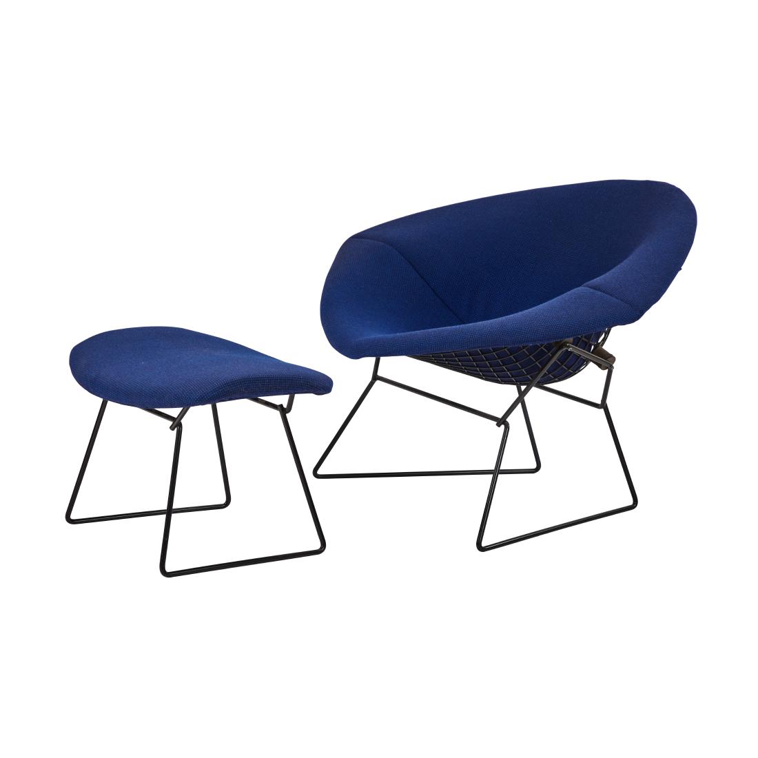 Harry Bertoia Diamond Chair and Ottoman (2) (1 of 6)