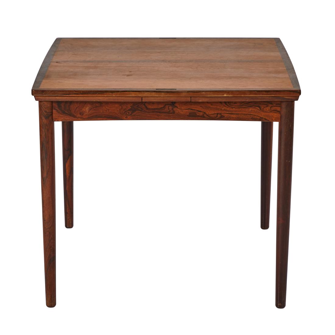 Danish Rosewood and Leather Game Table (1 of 5)