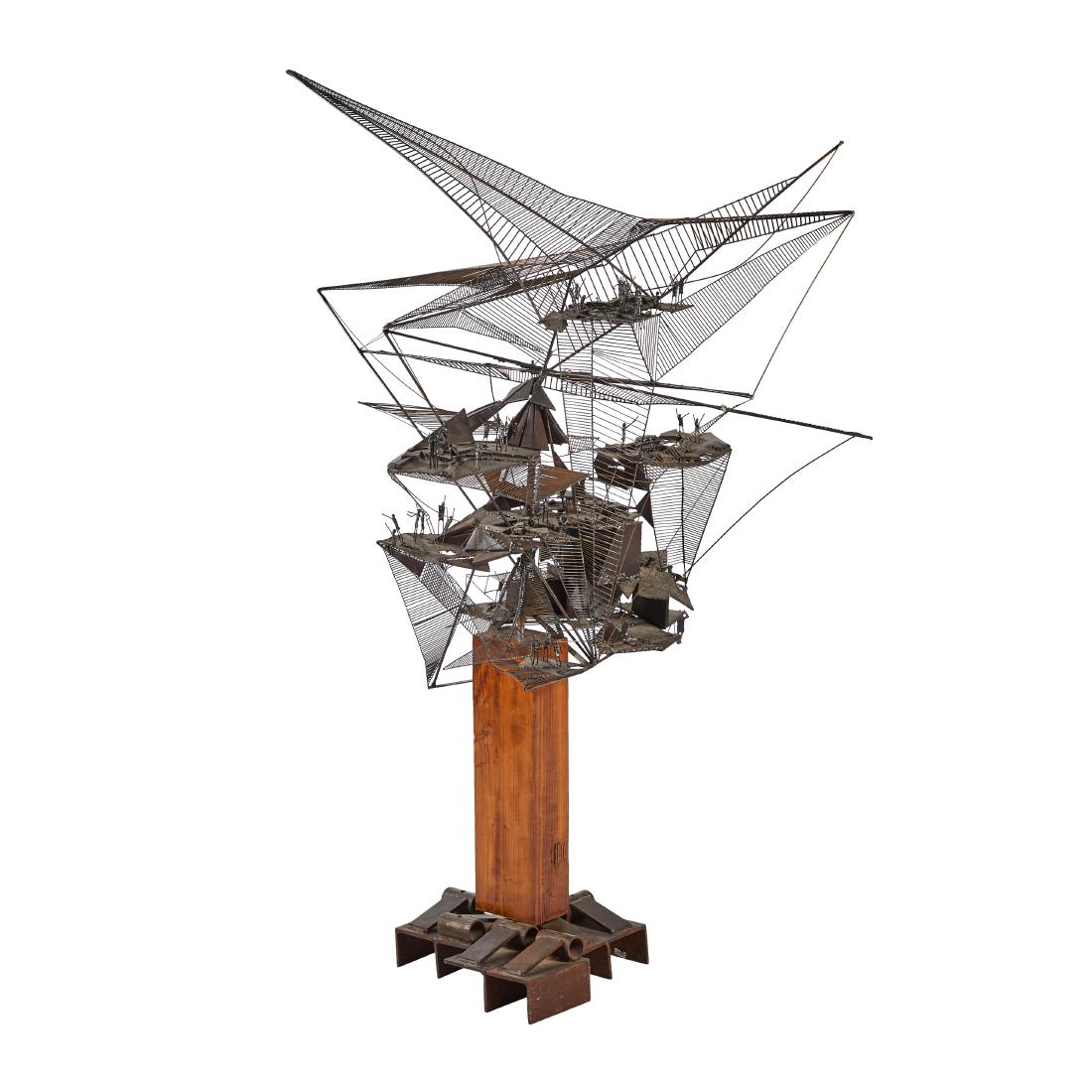 Brutalist Welded Metal Floor Sculpture (1 of 7)