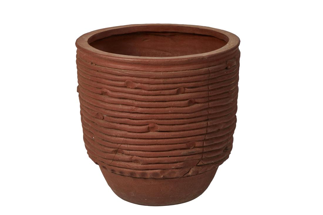 Stan Bitters Coiled Pot: Coiled studio pot by Stan Bitters, 1960s. 15H xW x16D inches