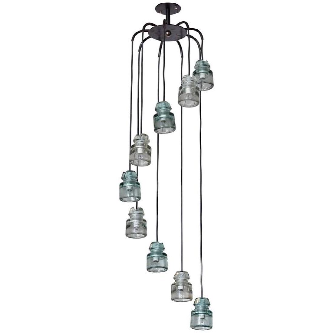 Tito Agnoli Cascading Glass Chandelier (1 of 3)