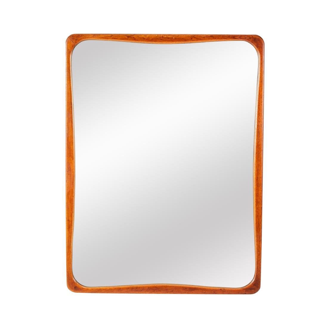 Large Sculptural Walnut Mirror (1 of 3)